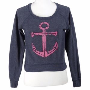 Delias Dark Grey Gray Pullover Sweatshirt